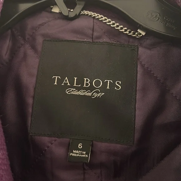 Talbots deep purple double breasted jacket - Picture 2 of 2